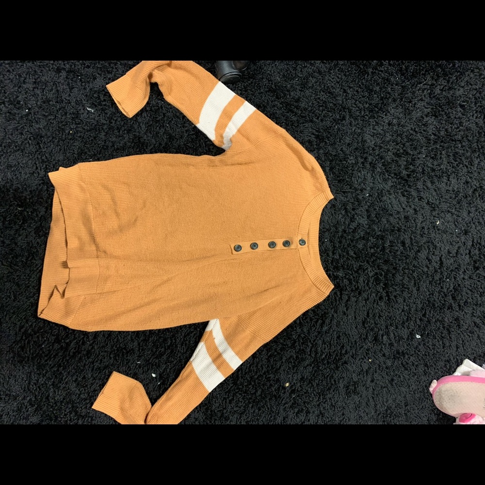 American Eagle Henley Varsity Stripe Pullover